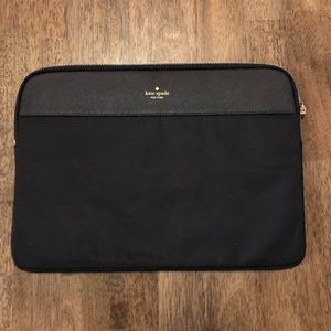 Black Kate Spade laptop sleeve